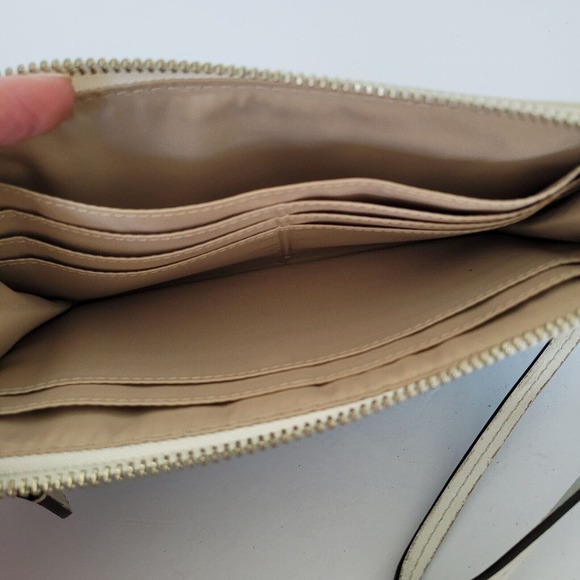 COACH Legacy Colorblock Zippy Wallet Wristlet Robin Egg Blue Chalk Leather Large - Picture 5 of 7